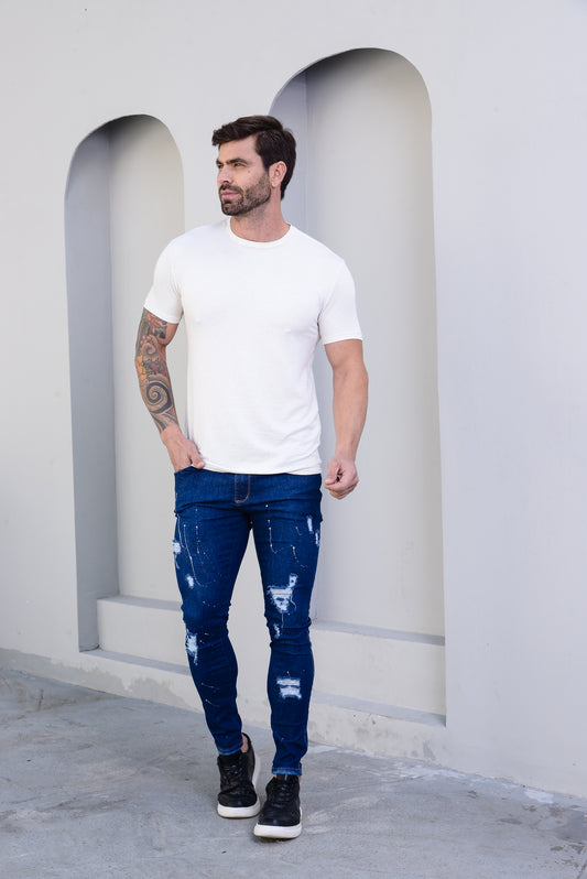 Calça Jeans Claro Jogador Masculina premium com Lycra de de Divine Jeans.