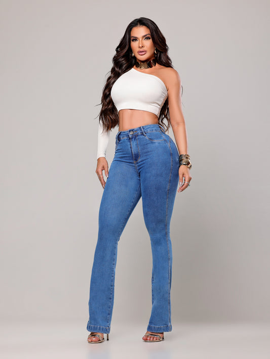 Calça Flare Cintura Alta - Divine Jeans