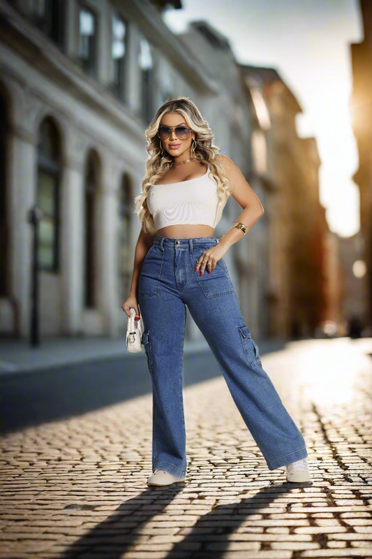 CALÇA CARGO CLARA SEM LYRICS COM DETALHES MODA PARA JOVEM.