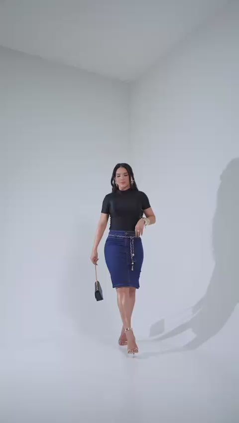 Saia Jeans Midi - Divine Jeans