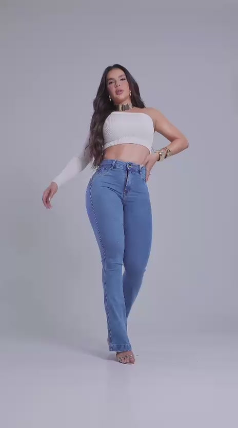 Calça Jeans Flare Escura - Divine Jeans