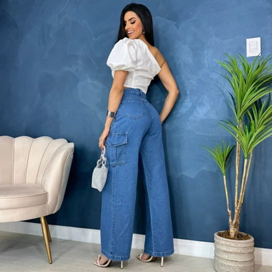 CALÇA CARGO PANTALONA SEM LYRICS, CINTURA ALTA